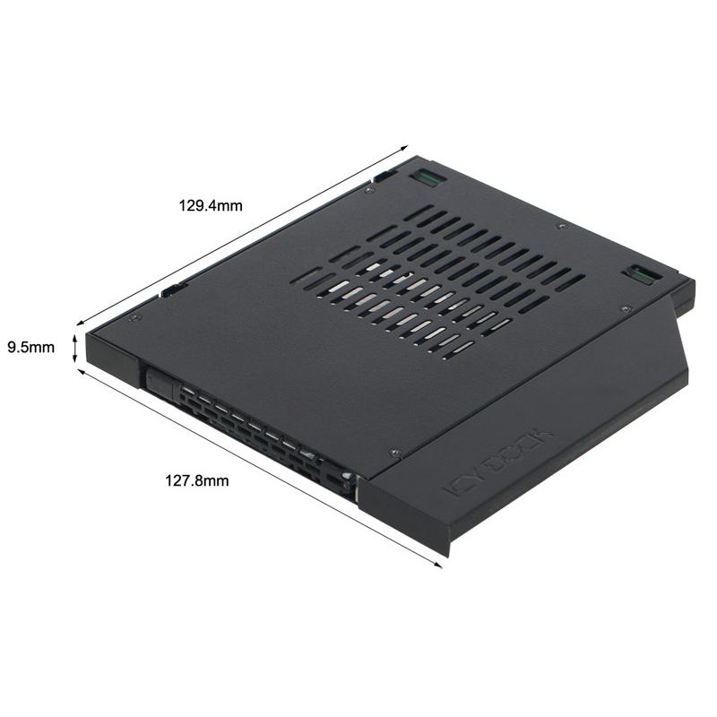 ICY DOCK MB411SPO-2B ICYDOCK　2.5インチHDD/ SSD搭載用リムーバブルケース　ウルトラスリムODDベイサイズ_8