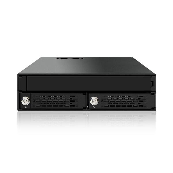 ICY DOCK MB994IKO-3SB ICYDOCK　2x 2.5インチSAS/ SATA HDD / SSD + Slim ODD搭載用リムーバブルケース　5.25インチベ…_1
