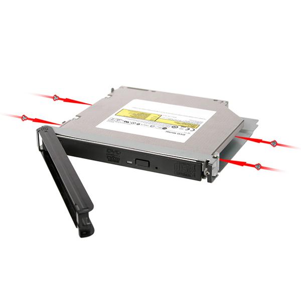 ICY DOCK MB994IKO-3SB ICYDOCK　2x 2.5インチSAS/ SATA HDD / SSD + Slim ODD搭載用リムーバブルケース　5.25インチベ…_4