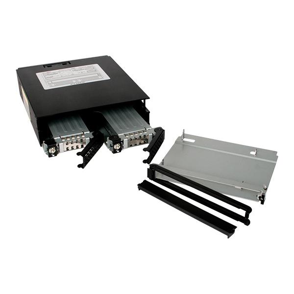 ICY DOCK MB994IKO-3SB ICYDOCK　2x 2.5インチSAS/ SATA HDD / SSD + Slim ODD搭載用リムーバブルケース　5.25インチベ…_6
