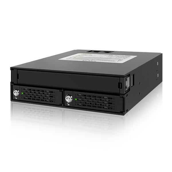 ICY DOCK MB994IKO-3SB ICYDOCK　2x 2.5インチSAS/ SATA HDD / SSD + Slim ODD搭載用リムーバブルケース　5.25インチベ…_8