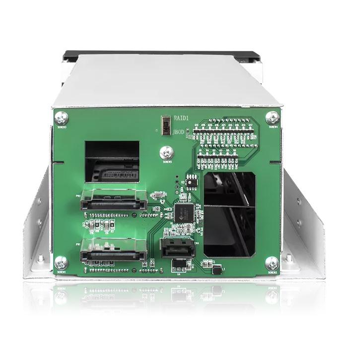 ICY DOCK MB901SPR-B R1 2.5/ 3.5インチ SATA HDD/ SSD搭載用RAIDユニット 2 x 5.25インチベイサイズ RAID 1 \u0026 JBOD…の画像