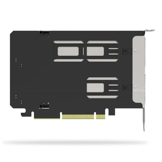 ICY DOCK MB842M5P-B 2 x M.2 NVMe SSD搭載用リムーバブルアダプタ PCIe5.0 x8拡張スロット対応（P…
