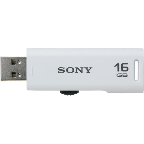 SONY(VAIO) USM16GR W USB2.0対応 スライドアップ式USBメモリー ポケットビット 16GB ホワイト キャップレス｜plusyu｜03