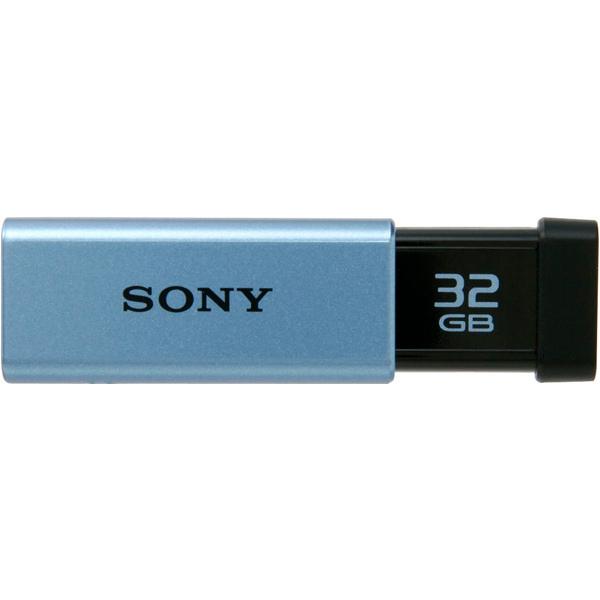 SONY(VAIO) USM32GT L USB3.0対応 ノックスライド式高速USBメモリー 32GB キャップレス ブルー｜plusyu｜02