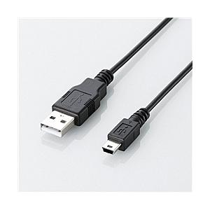 ELECOM U2C-JM05BK エコUSB2.0ケーブル/ A-miniBタイプ/ エコ/ 0.5m/ ブラック｜plusyu