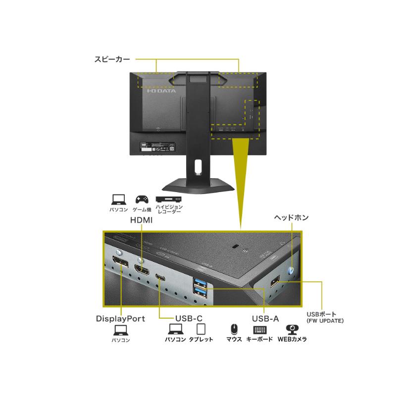 IODATA LCD-C242SDB-F ワイド液晶ディスプレイ 23.8型/ 1920×1080