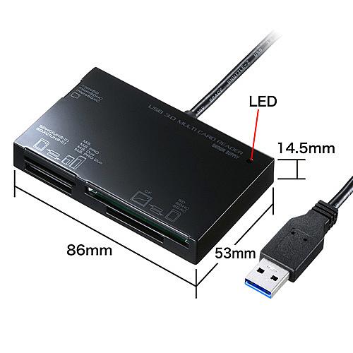 サンワサプライ ADR-3ML35BK USB3.0カードリーダー（ブラック）｜plusyu｜04