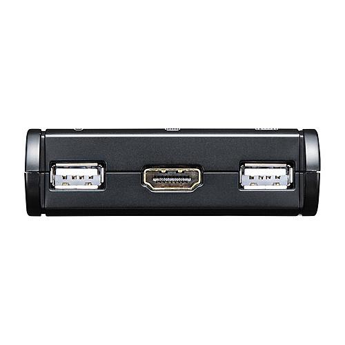 サンワサプライ SW-KVM2WHU HDMI対応手元スイッチ付きパソコン自動切替器（2：1）