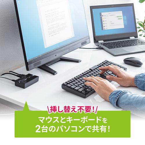 サンワサプライ SW-US22HMG 磁石付きUSB2.0手動切替器（ハブ付き・2回路）｜plusyu｜03