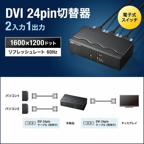 サンワサプライ SW-EDV2N2 ディスプレイ切替器（DVI24pin用）・2回路