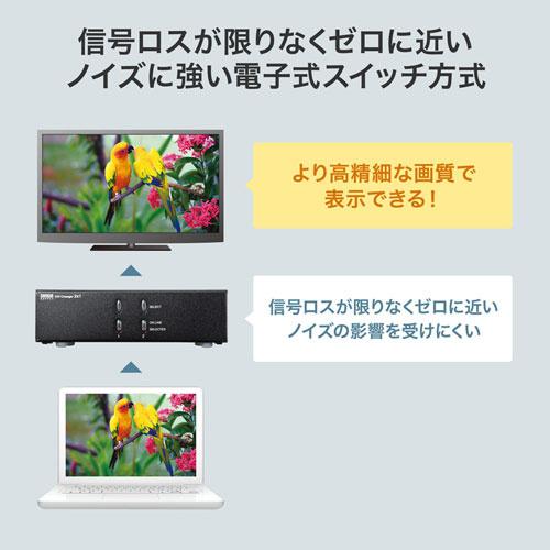 サンワサプライ SW-EDV2N2 ディスプレイ切替器（DVI24pin用）・2回路