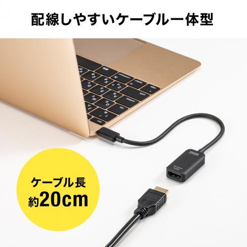 サンワサプライ AD-ALCHD02 USB Type-C - HDMI変換アダプタ（4K/ 30Hz）｜plusyu｜05