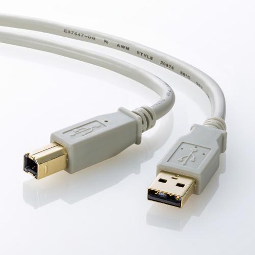 サンワサプライ KU20-2HK2 USB2.0ケーブル（ライトグレー・2m）｜plusyu｜02