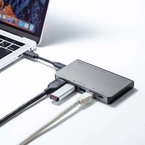 サンワサプライ USB-3TCH15S2 USB Type-C ドッキングハブ（HDMI・LANポート搭載）｜plusyu｜03