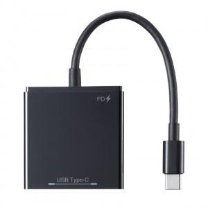 サンワサプライ USB-3TCP12BK USB Type-C　ハブ（C×2）｜plusyu｜05