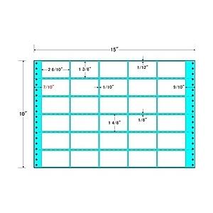  東洋印刷 MX15P タックフォームラベル 15インチ×10インチ 30面付(1ケース500折)