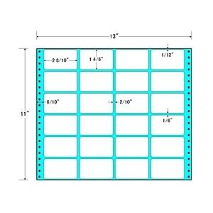 東洋印刷　MT13K　タックフォームラベル　13インチ×11インチ　24面付(1ケース500折)