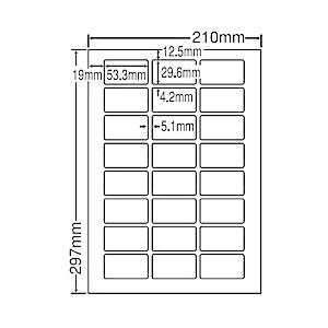 東洋印刷 LDW24UBF シートカットラベル A4版 24面付(1ケース500シート)
