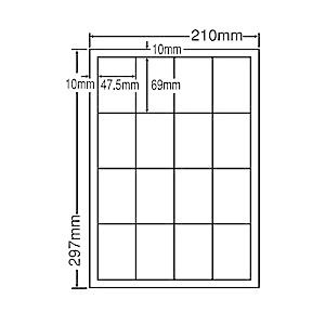 東洋印刷 LDW16SBF シートカットラベル A4版 16面付(1ケース500シート)