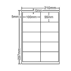 東洋印刷 LDW10MOF シートカットラベル A4版 10面付(1ケース500シート)
