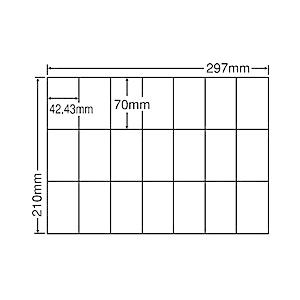 東洋印刷 C21QF シートカットラベル A4版 21面付(1ケース500シート)