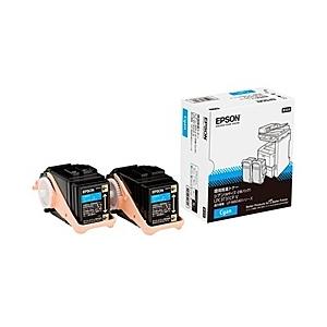 EPSON LPC3T31CPV ページプリンター用 環境推進トナー/ シアン/ Mサイズ2本パック（6500ページ×2）