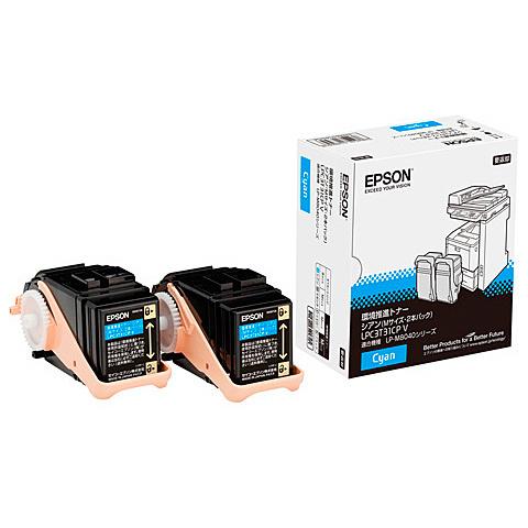 EPSON LPC3T31CPV ページプリンター用 環境推進トナー/ シアン/ Mサイズ2本パック（6500ページ×2）_1
