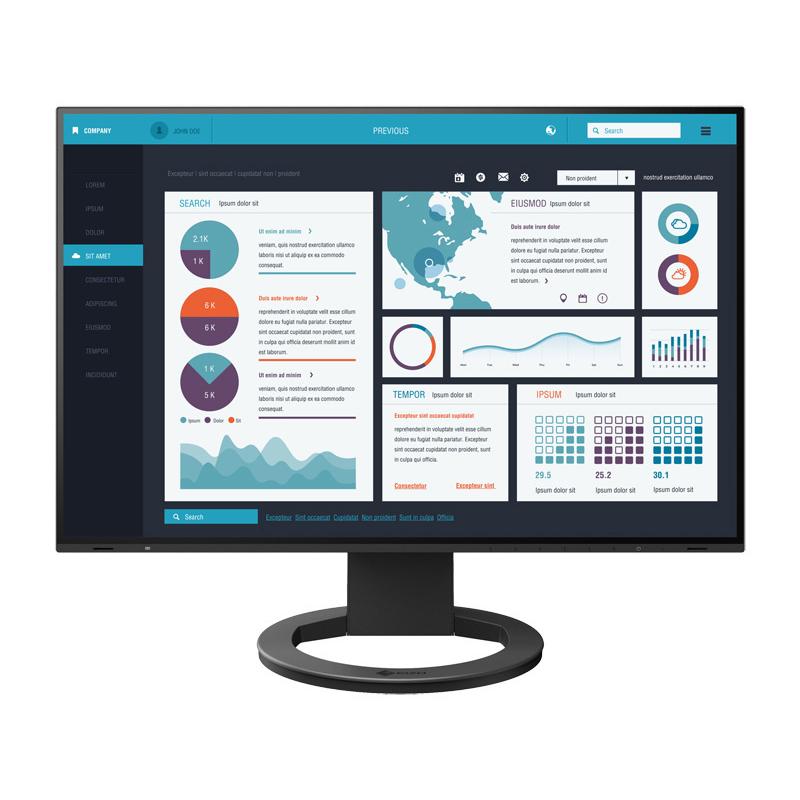 EIZO EV2495-BK 液晶見せびらかす 24.1型/ 1920×1200/ HDMI、DisplayPort、USB Type-C/ 黒いこと/ 金棒引き：あり
