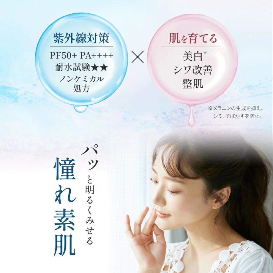 ホワイトヴェール UVプロテクト 1本 スキンケア 日焼け止め ノンケミカル 化粧下地 UVカット 下地 代わり 美白 シワ改善 UVケア ジェル 紫外線 | キラリズム | 15