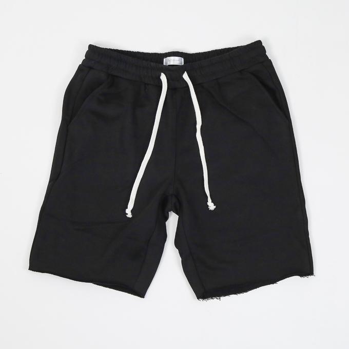 カットオフ無地スウェットショートパンツ メンズ 切りっぱなし