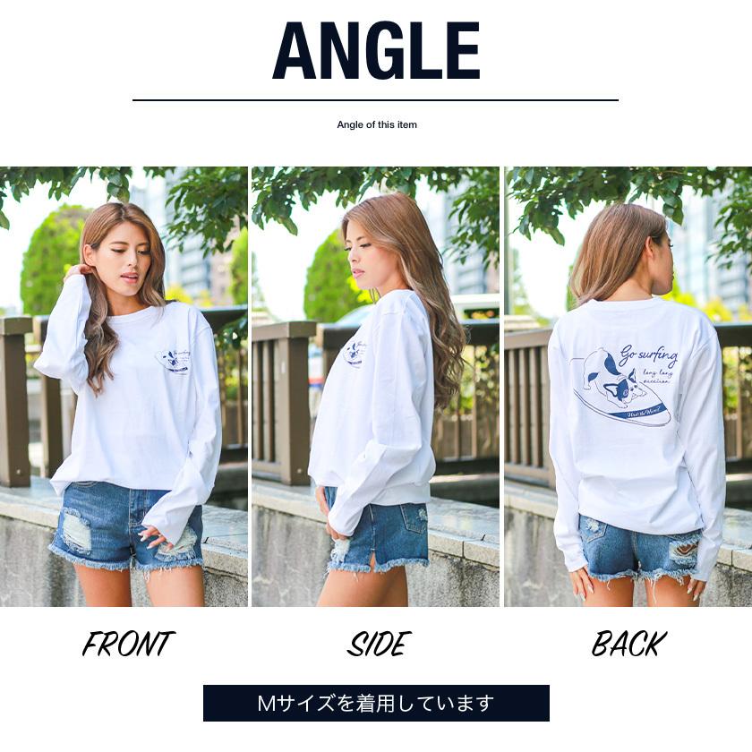 フレンチブルドッグ　GOLFロングティー フレンチブルドッグデザイン長袖Tシャツ バックプリント