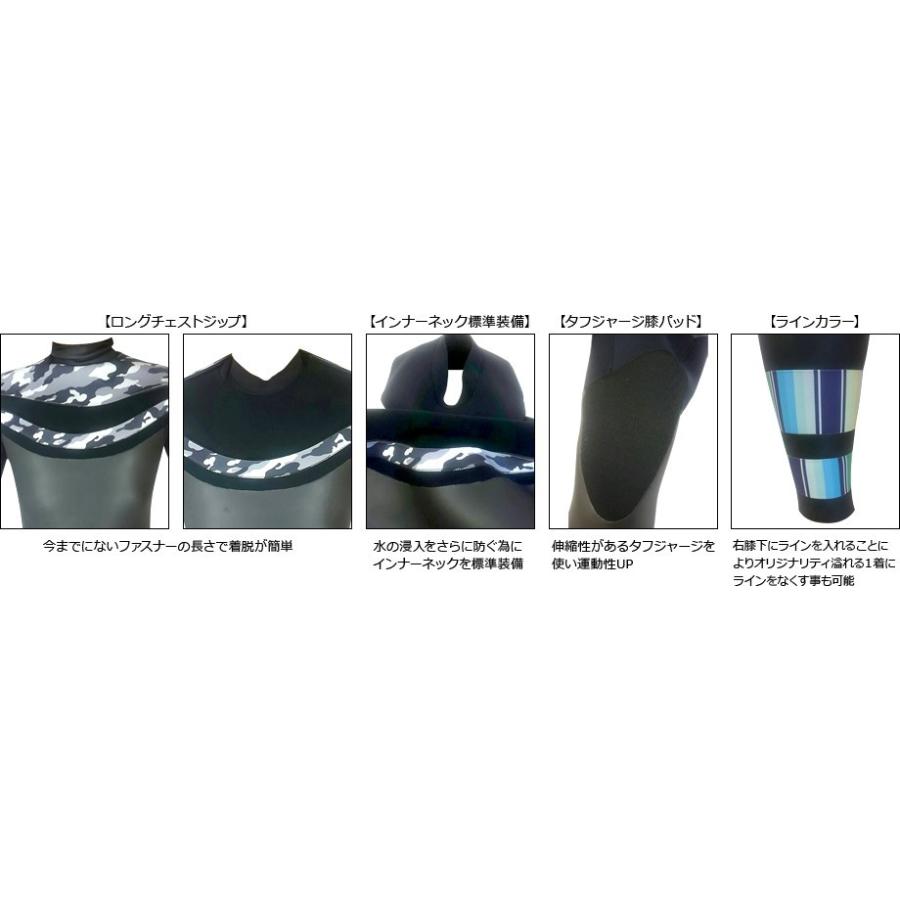 ウェットスーツ セミドライ オーダー 5mm3mm ロングチェストZIP ウェットスーツ セミドライ オーダー 5mm3mm ロングチェストZIP