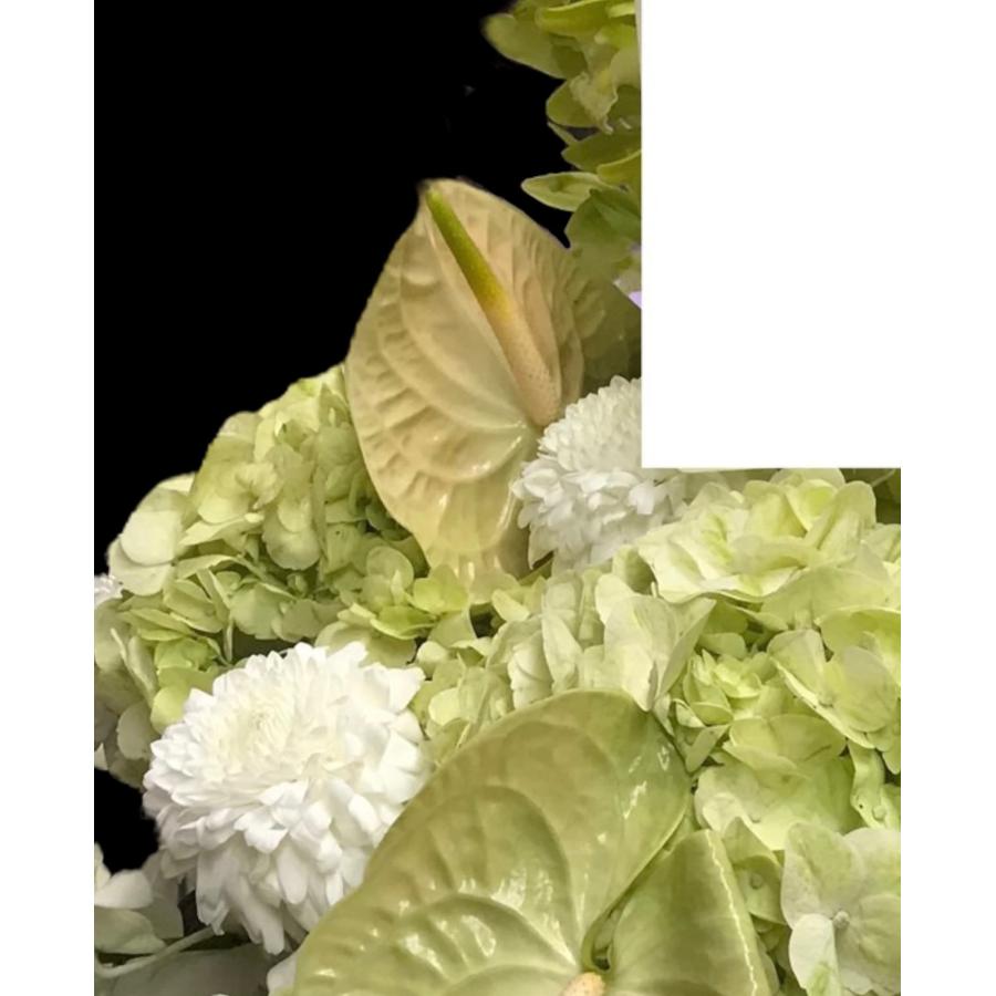 お悔み お供え 生花 シンビジューム アレンジメント 16000円 おしゃれ 現代風 仏花 枕花 命日 法事 一周忌 四十九日 新盆 洋花 送料無料 クール便 |  | 05
