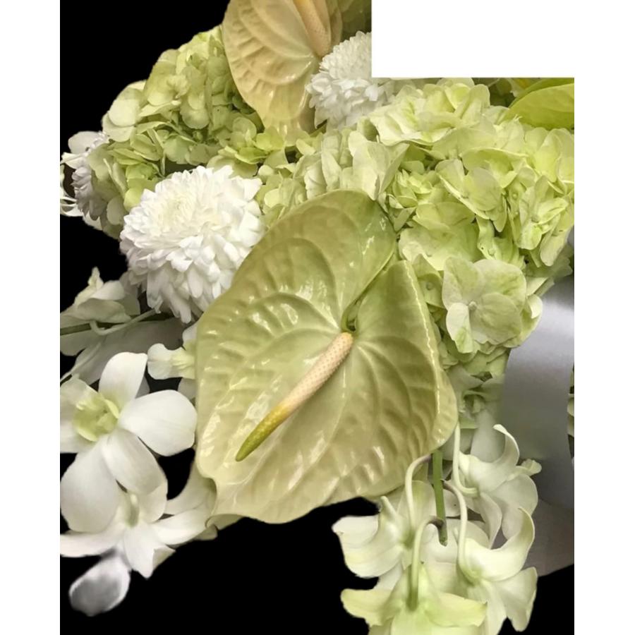 お悔み お供え 生花 シンビジューム アレンジメント 16000円 おしゃれ 現代風 仏花 枕花 命日 法事 一周忌 四十九日 新盆 洋花 送料無料 クール便 |  | 07