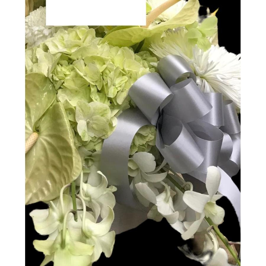 お悔み お供え 生花 シンビジューム アレンジメント 16000円 おしゃれ 現代風 仏花 枕花 命日 法事 一周忌 四十九日 新盆 洋花 送料無料 クール便 |  | 08
