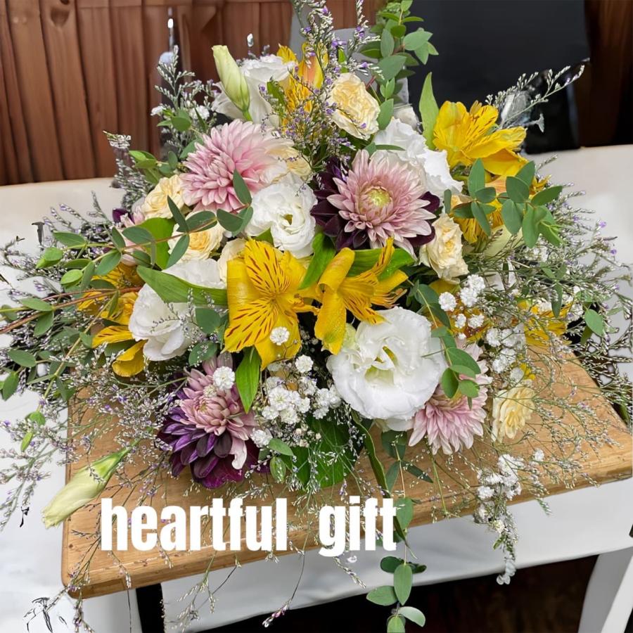 お悔み お供え 生花 トルコギキョウ アレンジメント ナチュラル系 6600円 おしゃれ 現代風 仏花 枕花 命日 法事 一周忌 四十九日 新盆 洋花 送料無料 クール便 |  | 04