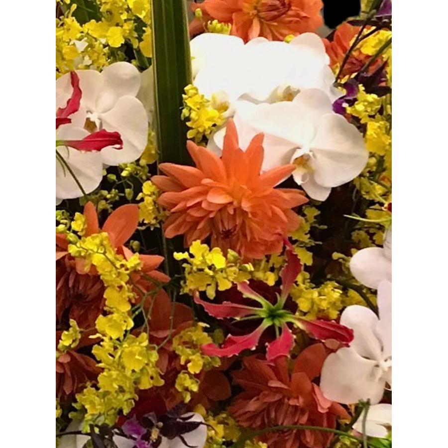 フラワーアレンジ お花 誕生日 プレゼント 開店 結婚祝い 楽屋花 送別会 女性 贈り物 退職祝い 男性 オレンジ 移転祝い_5