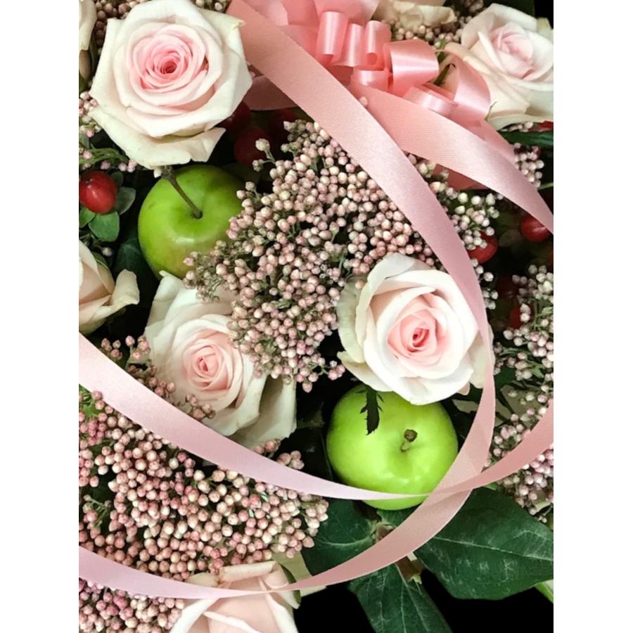お悔み お供え ピンクバラ ペット 生花 アレンジメント 5500円 おしゃれ 現代風 仏花 枕花 命日 法事 一周忌 四十九日 新盆 洋花 送料無料 クール便 |  | 05