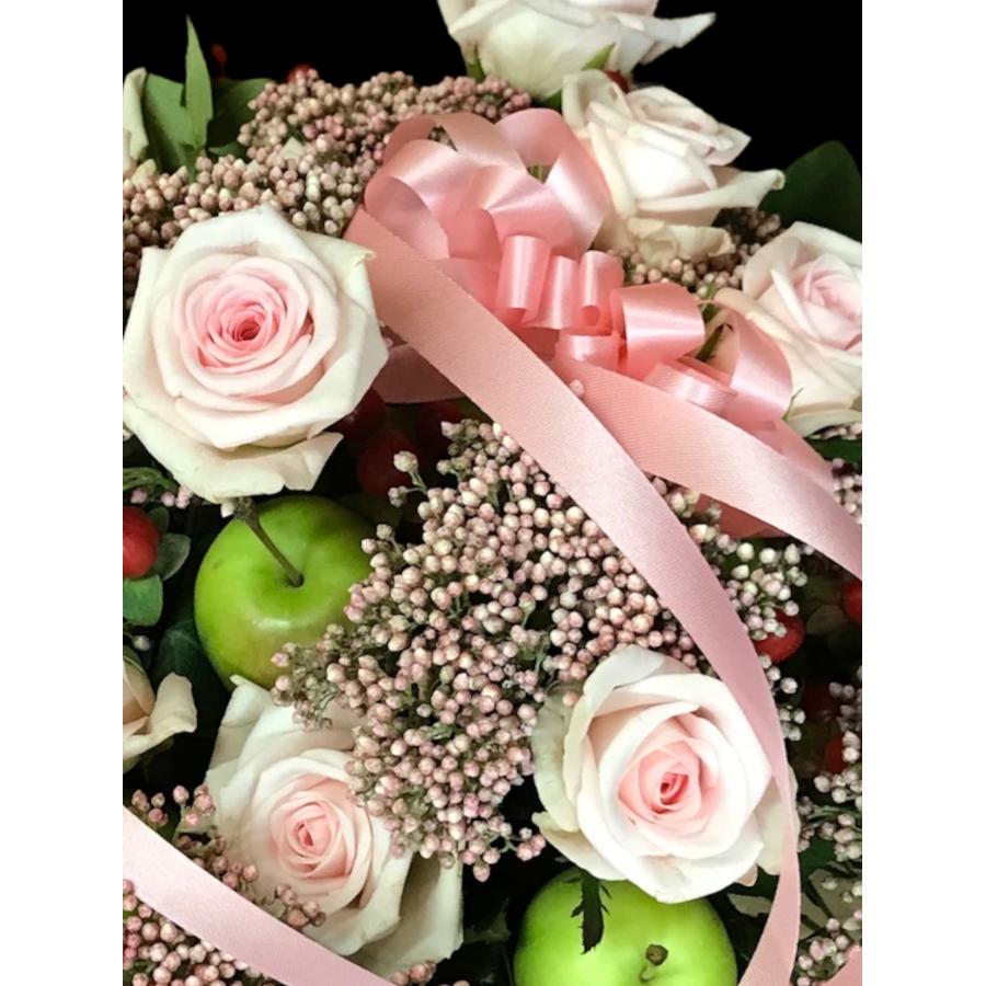 お悔み お供え ピンクバラ ペット 生花 アレンジメント 5500円 おしゃれ 現代風 仏花 枕花 命日 法事 一周忌 四十九日 新盆 洋花 送料無料 クール便 |  | 07