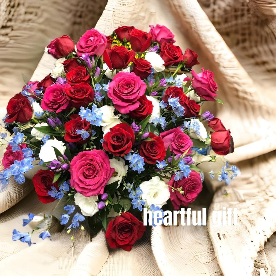 お悔み お供え 赤バラ 生花 アレンジメント 11000円 おしゃれ 現代風 仏花 枕花 命日 法事 一周忌 四十九日 新盆 洋花 送料無料 クール便 |  | 03