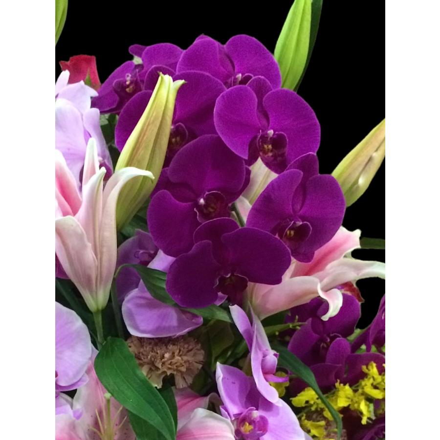 お悔み お供え 生花 アレンジメント 胡蝶蘭 ピンク系 22000円 おしゃれ 現代風 仏花 枕花 命日 法事 一周忌 四十九日 新盆 洋花 送料無料 メッセージカード無料 |  | 05