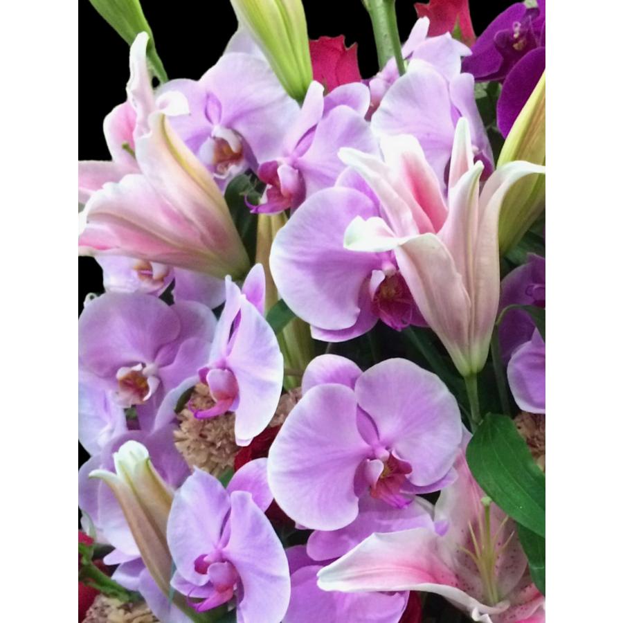 お悔み お供え 生花 アレンジメント 胡蝶蘭 ピンク系 22000円 おしゃれ 現代風 仏花 枕花 命日 法事 一周忌 四十九日 新盆 洋花 送料無料 メッセージカード無料 |  | 06