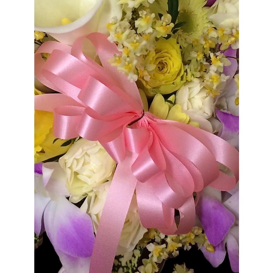 お悔み お供え カラー 生花 アレンジメント 6600円 おしゃれ 現代風 仏花 枕花 命日 法事 一周忌 四十九日 新盆 洋花 送料無料　クール便 |  | 08