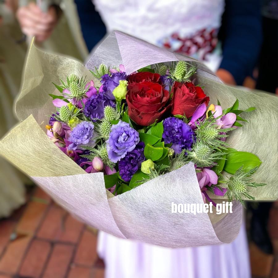 花束 ボリューム大 お誕生日 プレゼント 紫系 送別会 女性 母の日 退職