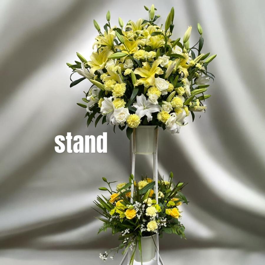 スタンド花 東京ドーム 日本武道館 ボリューム大 コンサート 祝花 ライブ 胡蝶蘭 楽屋花 1段 2段 |  | 01