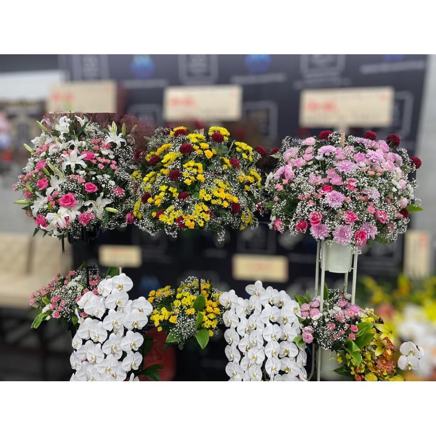 スタンド花 東京ドーム 日本武道館 ボリューム大 コンサート 祝花 ライブ 胡蝶蘭 楽屋花 1段 2段 |  | 08