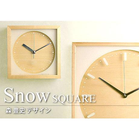 "SNOW-SQUARE"クロック（時計）　L｜plywood｜02