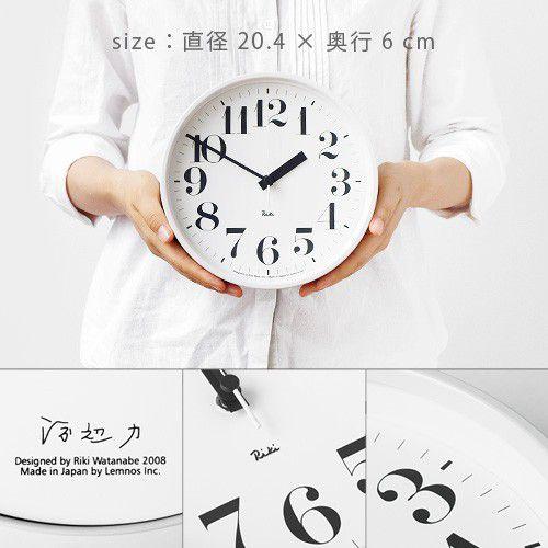 壁掛け 電波時計 掛け時計 RIKI STEEL CLOCK リキ スチール クロック｜plywood｜03