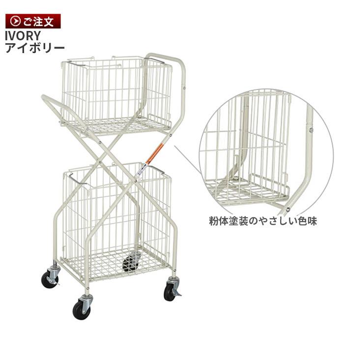 ダルトン ランドリートローリー [アイボリー / グレー] DULTON LAUNDRY TROLLEY｜plywood｜02